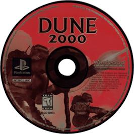 Cartridge artwork for Dune 2000 on the Sony Playstation.