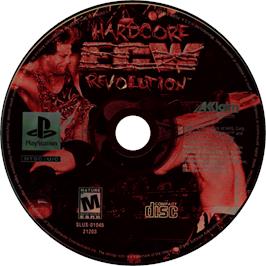 Cartridge artwork for ECW Hardcore Revolution on the Sony Playstation.