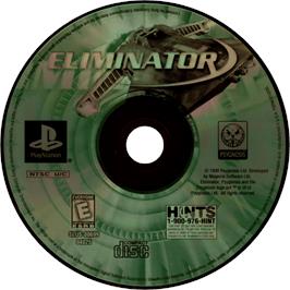 Cartridge artwork for Eliminator on the Sony Playstation.