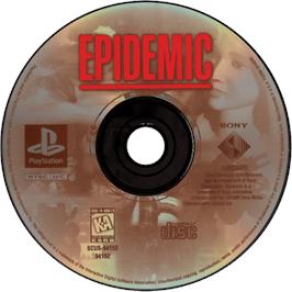 Cartridge artwork for Epidemic on the Sony Playstation.