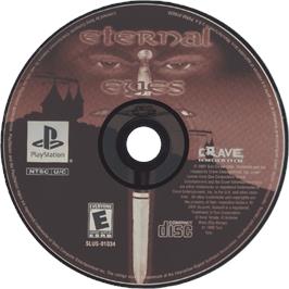Cartridge artwork for Eternal Eyes on the Sony Playstation.