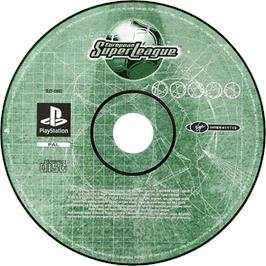 Cartridge artwork for European Super League on the Sony Playstation.