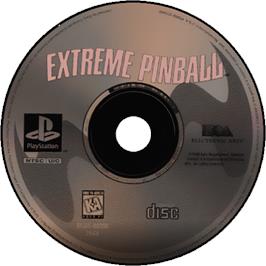 Cartridge artwork for Extreme Pinball on the Sony Playstation.