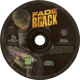 Cartridge artwork for Fade To Black on the Sony Playstation.