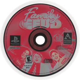Cartridge artwork for Family Feud on the Sony Playstation.