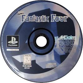 Cartridge artwork for Fantastic Four on the Sony Playstation.