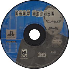 Cartridge artwork for Fear Effect on the Sony Playstation.