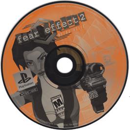 Cartridge artwork for Fear Effect 2: Retro Helix on the Sony Playstation.