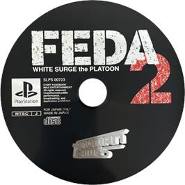 Cartridge artwork for Feda 2 - White Surge The Platoon on the Sony Playstation.