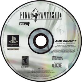 Cartridge artwork for Final Fantasy 9 on the Sony Playstation.