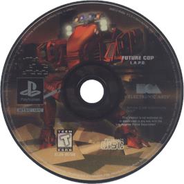 Cartridge artwork for Future Cop L.a.p.d. on the Sony Playstation.