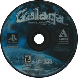 Cartridge artwork for Galaga - Destination Earth on the Sony Playstation.