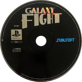 Cartridge artwork for Galaxy Fight: Universal Warriors on the Sony Playstation.