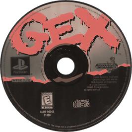 Cartridge artwork for Gex on the Sony Playstation.