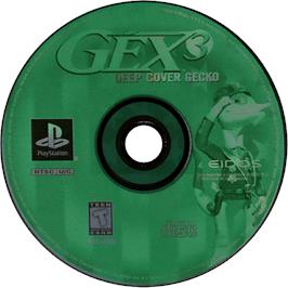 Cartridge artwork for Gex 3 - Deep Cover Gecko on the Sony Playstation.