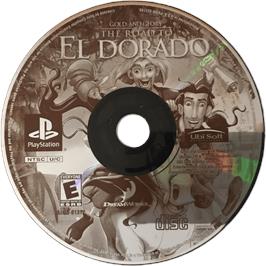 Cartridge artwork for Gold and Glory: The Road to El Dorado on the Sony Playstation.