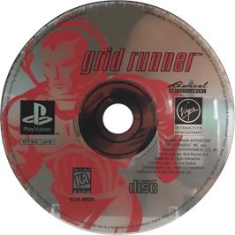 Cartridge artwork for Grid Run on the Sony Playstation.