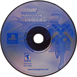 Cartridge artwork for Gundam Battle Assault 2 on the Sony Playstation.