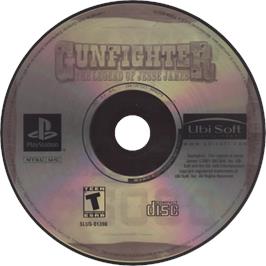 Cartridge artwork for Gunfighter - The Legend Of Jesse James on the Sony Playstation.