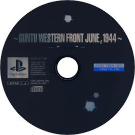 Cartridge artwork for Guntu Western Front June, 1944 on the Sony Playstation.