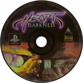 Cartridge artwork for Heart of Darkness on the Sony Playstation.