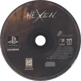 Cartridge artwork for Hexen on the Sony Playstation.