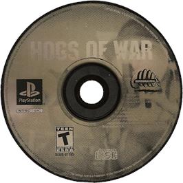Cartridge artwork for Hogs of War on the Sony Playstation.