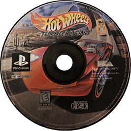 Cartridge artwork for Hot Wheels: Turbo Racing on the Sony Playstation.