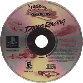 Cartridge artwork for Ihra Motorsports Drag Racing on the Sony Playstation.