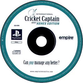 Cartridge artwork for International Cricket Captain 2001 - Ashes Edition on the Sony Playstation.