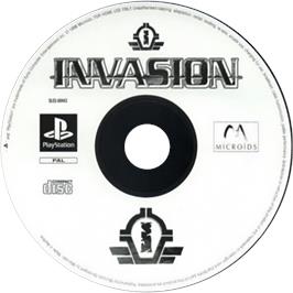 Cartridge artwork for Invasion on the Sony Playstation.