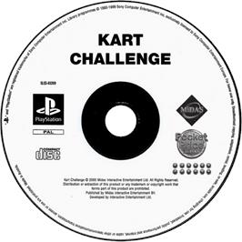 Cartridge artwork for Kart Challenge on the Sony Playstation.