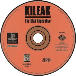 Cartridge artwork for Kileak: The DNA Imperative on the Sony Playstation.