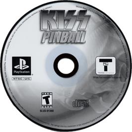 Cartridge artwork for Kiss Pinball on the Sony Playstation.