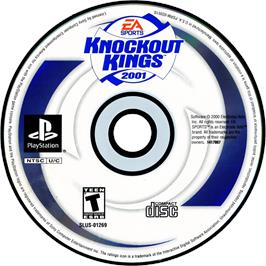 Cartridge artwork for Knockout Kings 2001 on the Sony Playstation.