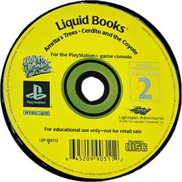 Cartridge artwork for Lightspan - Liquid Books Adventure 2 - Amrita's Trees And Cerdito And The Coyote on the Sony Playstation.