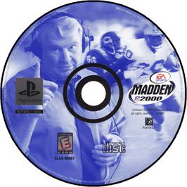 Cartridge artwork for Madden NFL 2000 on the Sony Playstation.