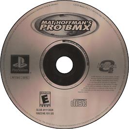 Cartridge artwork for Mat Hoffman's Pro Bmx on the Sony Playstation.
