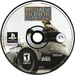 Cartridge artwork for Medal Of Honor - Underground on the Sony Playstation.
