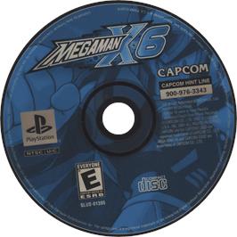Cartridge artwork for Mega Man X6 on the Sony Playstation.