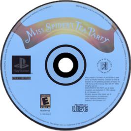 Cartridge artwork for Miss Spider's Tea Party on the Sony Playstation.