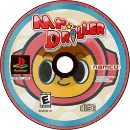 Cartridge artwork for Mr. Driller on the Sony Playstation.