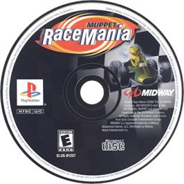 Cartridge artwork for Muppet RaceMania on the Sony Playstation.