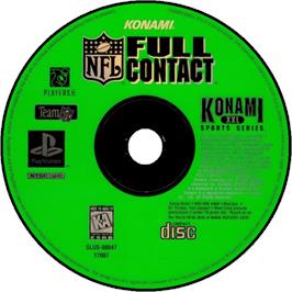 Cartridge artwork for NFL Full Contact on the Sony Playstation.