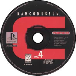 Cartridge artwork for Namco Museum Vol. 4 on the Sony Playstation.