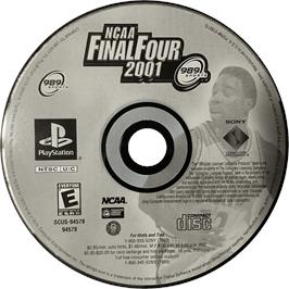 Cartridge artwork for Ncaa Final Four 2001 on the Sony Playstation.
