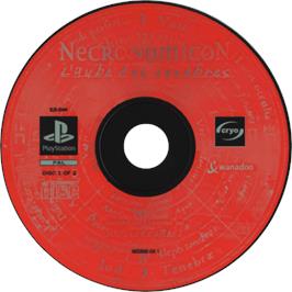 Cartridge artwork for Necronomicon: The Dawning of Darkness on the Sony Playstation.