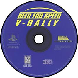 Cartridge artwork for Need for Speed: V-Rally on the Sony Playstation.