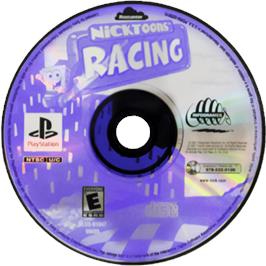 Cartridge artwork for Nicktoons Racing on the Sony Playstation.