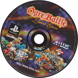 Cartridge artwork for Ogre Battle - The March Of The Black Queen on the Sony Playstation.